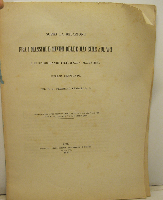 Fra i massimi e i minimi delle macchie solari e …