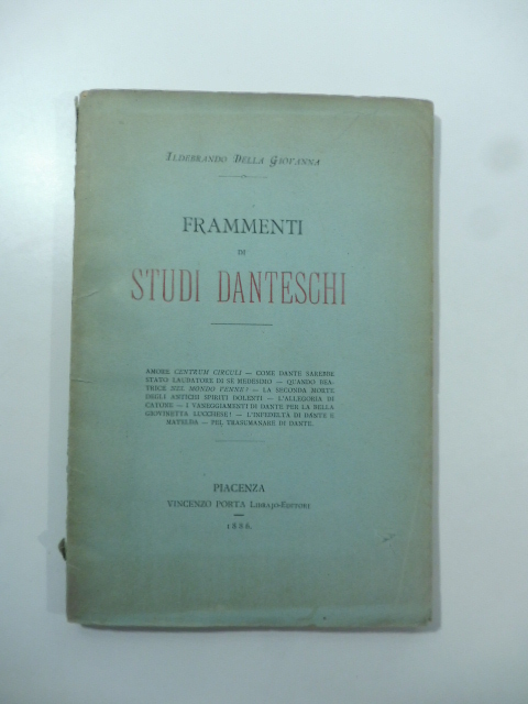 Frammenti di studi danteschi
