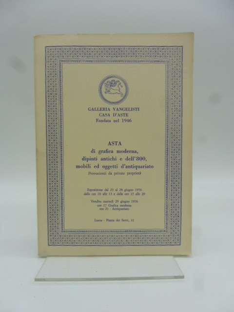 Galleria Vangelisti Asta di grafica moderna, dipinti antichi e dell'800, …