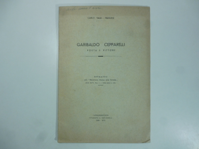 Garibaldo Cepparelli poeta e pittore