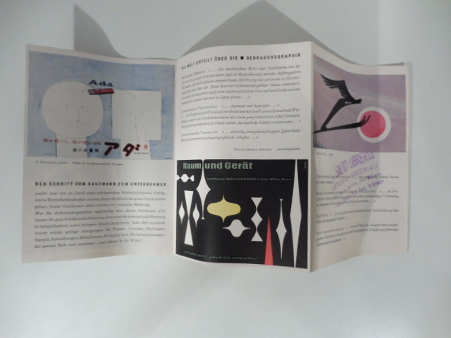 Gebrauchsgraphik. Pieghevole pubblicitario