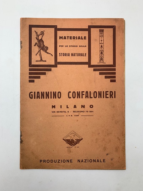 Giannino Confalonieri, Milano. Materiale per lo studio della storia naturale …