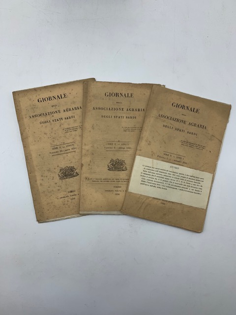 Giornale della Associazione Agraria degli Stati Sardi. Serie II. Anno …
