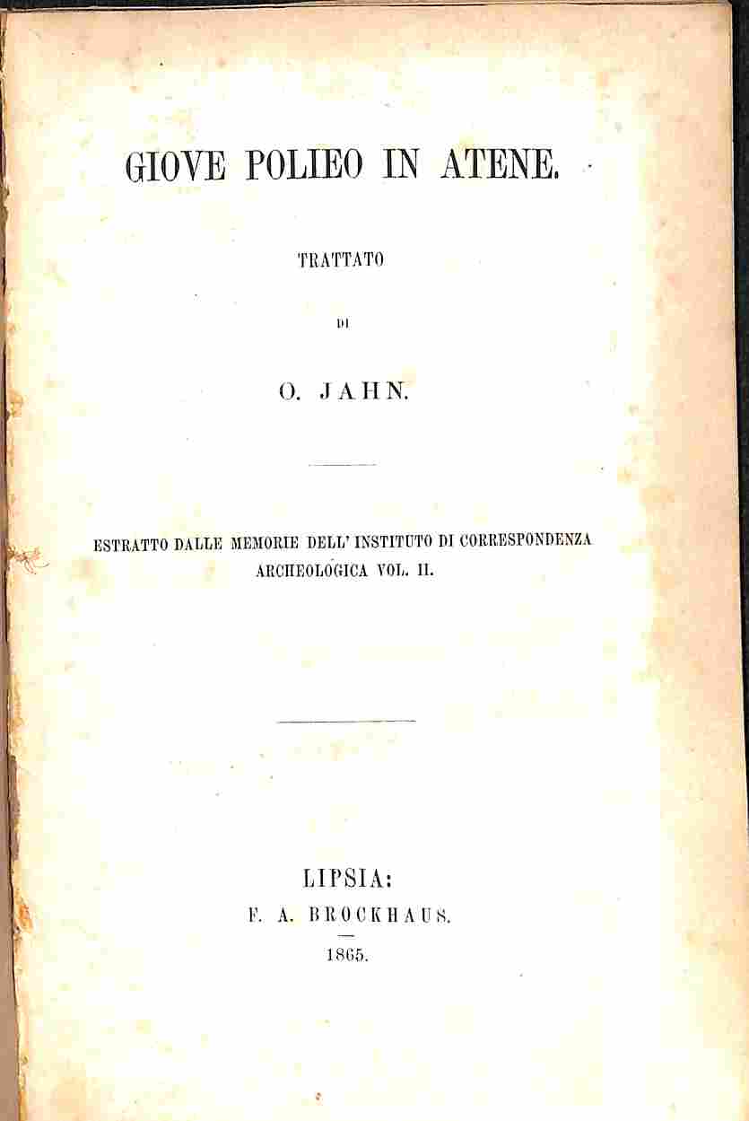 Giove Polieo in Atene. Trattato