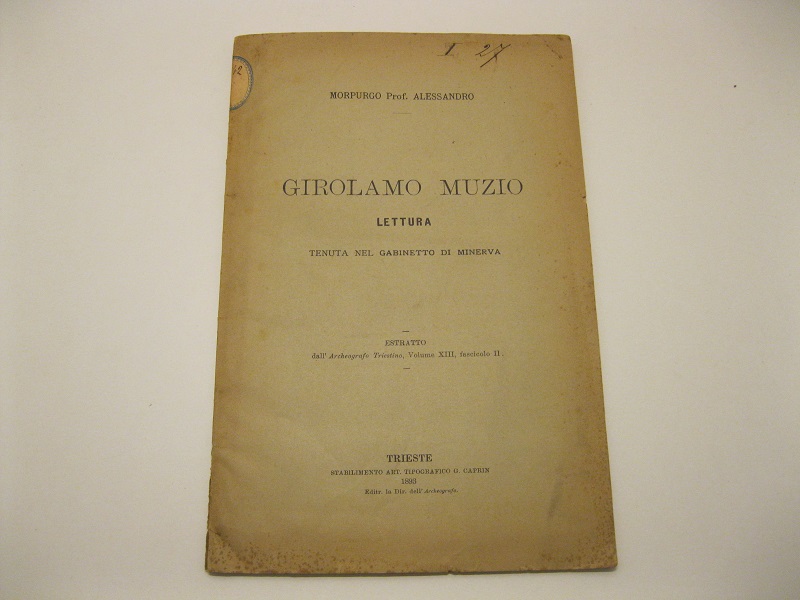 Girolamo Muzio. Lettura.
