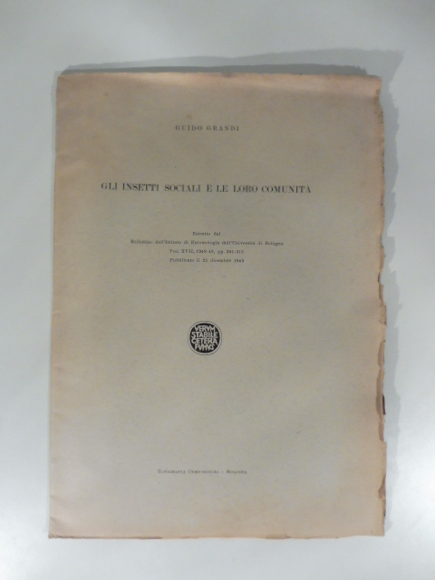 Gli insetti sociali e le loro comunita'