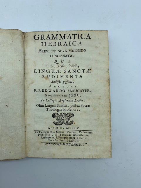 Grammatica hebraica. Brevi et nova methodo concinnata qua cito', facile', …