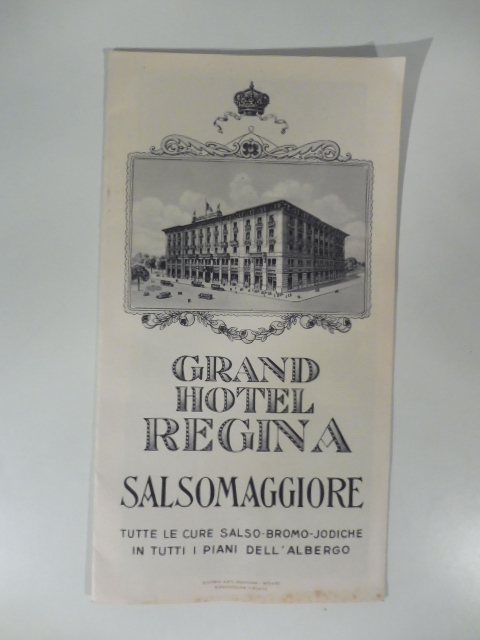 Grand Hotel Regina Salsomaggiore. Pieghevole pubblicitario