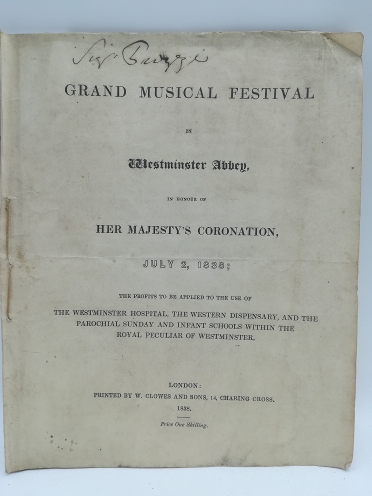 Grand Musical Festival in Westminster Abbey in honour of her …