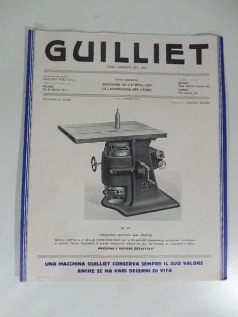 Guilliet. Casa fondata nel 1847. Pieghevole pubblicitario
