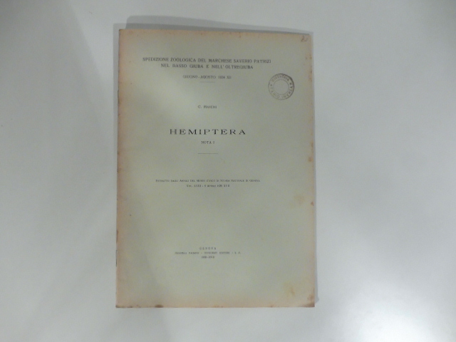 Hemiptera. Nota I