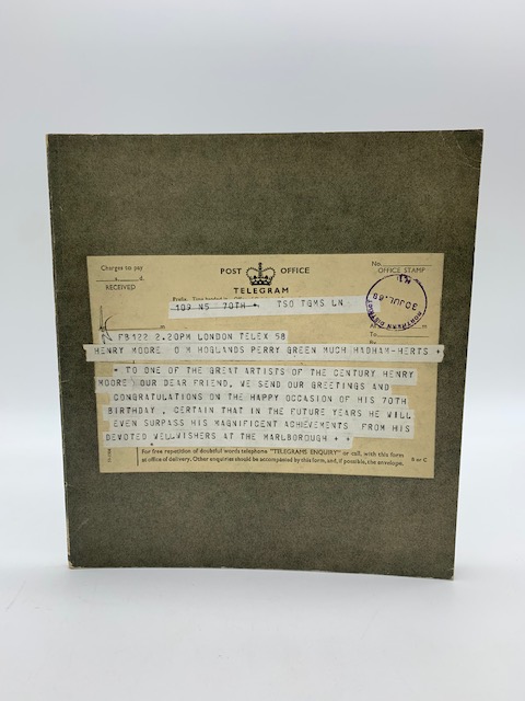 Henry Moore.Marlborough Fine Art Ltd. July-August 1968