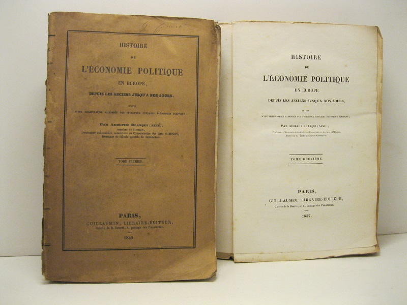 Histoire de l'economie politique en Europe depuis les anciens jusqu'a …