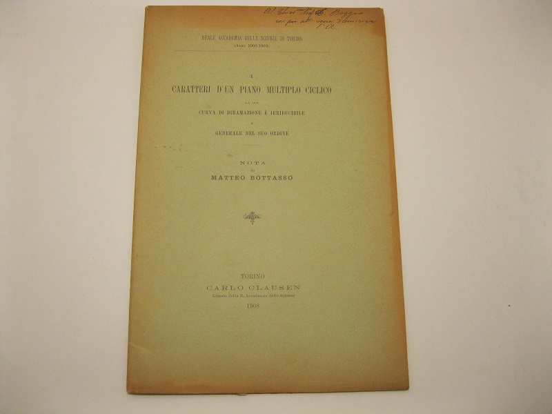 I caratteri d'un piano multiplo ciclico la cui curva di …