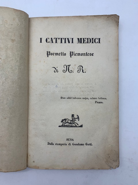 I cattivi medici. Poemetto piemontese