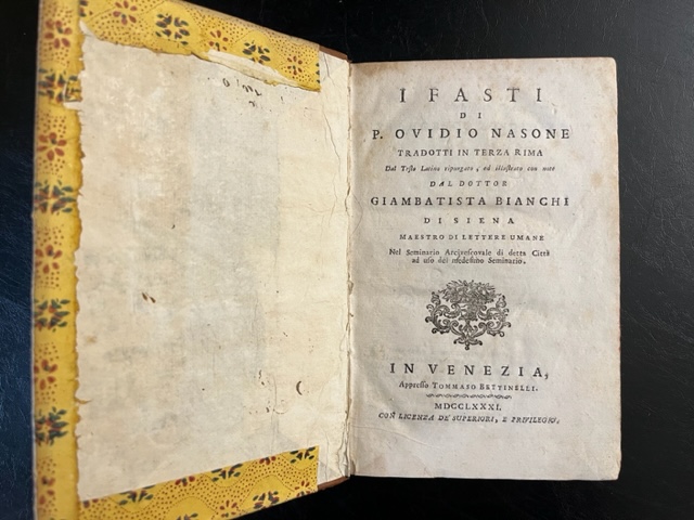 I fasti di P. Ovidio Nasone tradotti in terza rima …