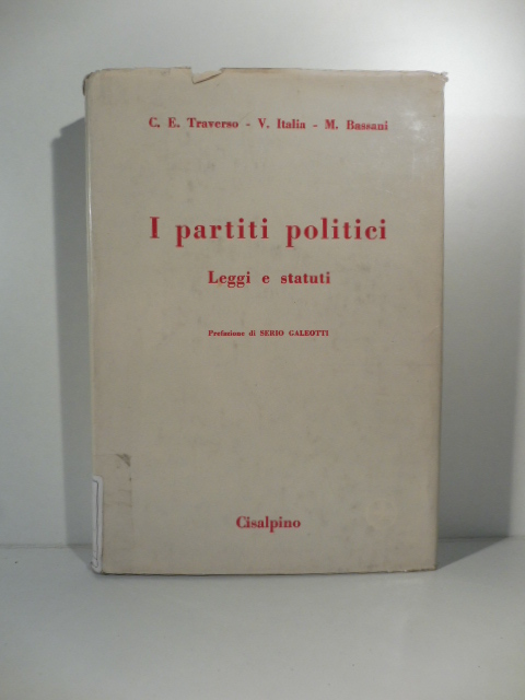 I partiti politici leggi e statuti