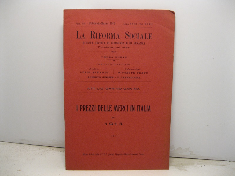 I prezzi delle merci in Italia nel 1914