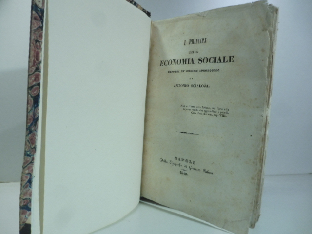 I principj della economia politica esposti in ordine ideologico