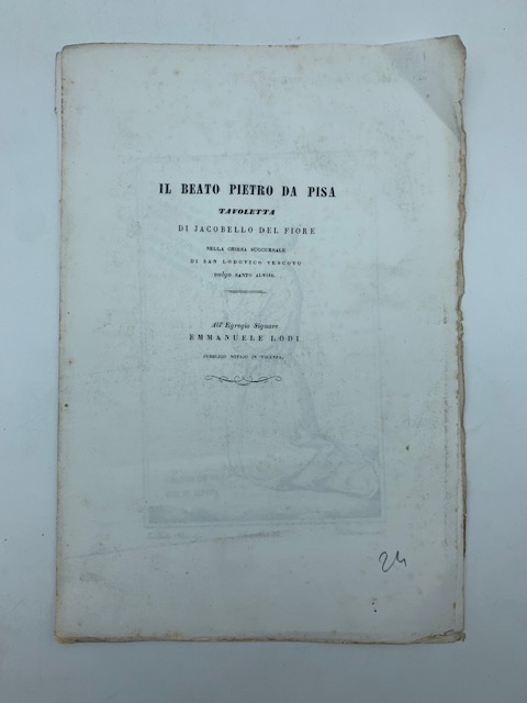 Il Beato Pietro da Pisa. Tavoletta di Jacobello Del Fiore …