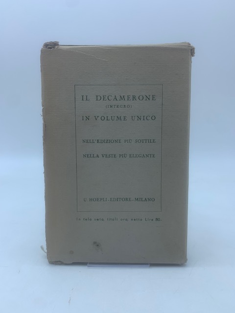 Il Decamerone.