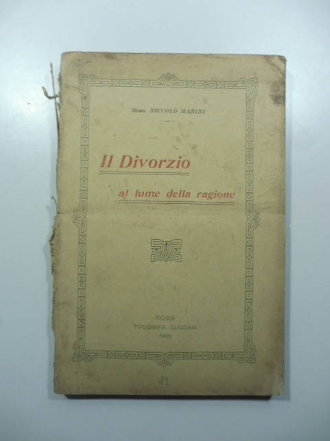 Il divorzio al lume della ragione