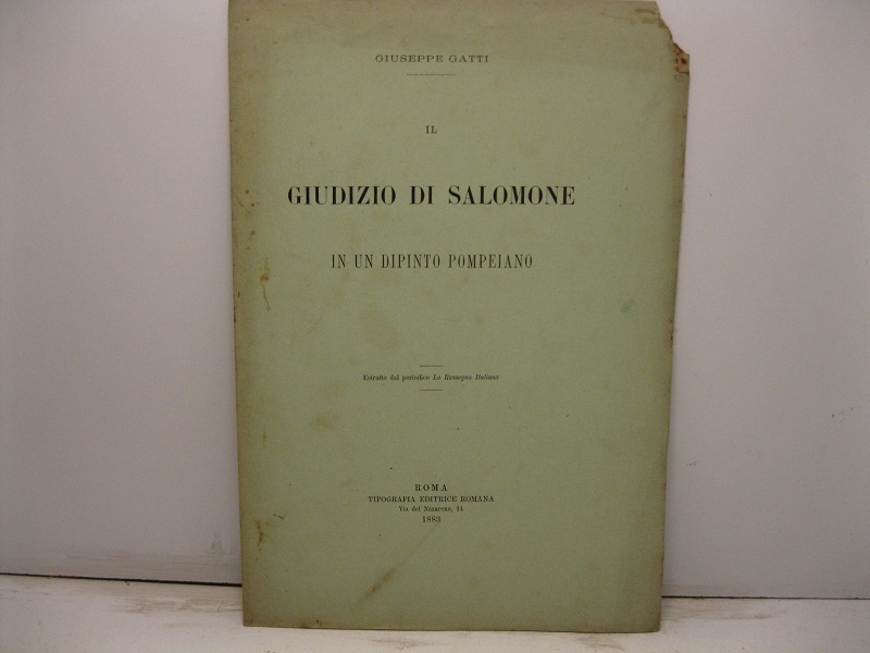 Il giudizio di Salomone in un dipinto pompeiano. Estratto dal …