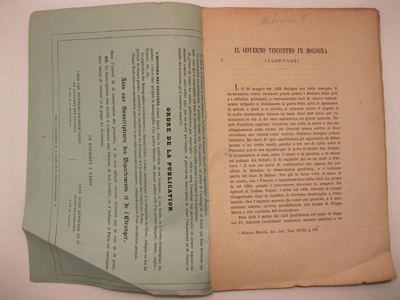 Il governo visconteo in Bologna (1438 - 1443)