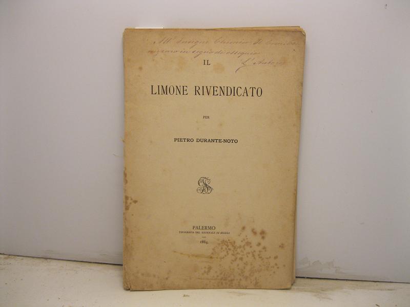 Il limone rivendicato