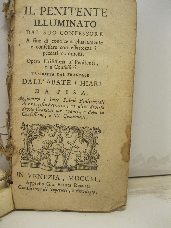 Il penitente illuminato dal suo confessore a fine di conoscere …