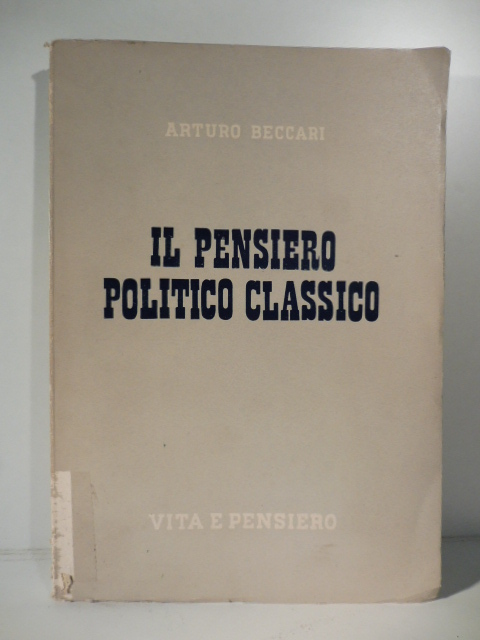 Il pensiero politico classico