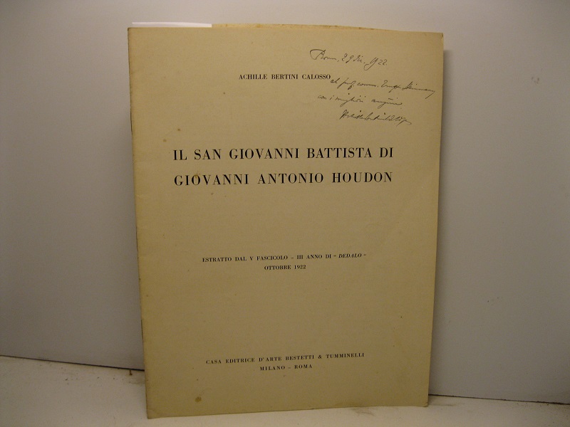 Il San Giovanni Battista di Giovanni Antonio Houdon