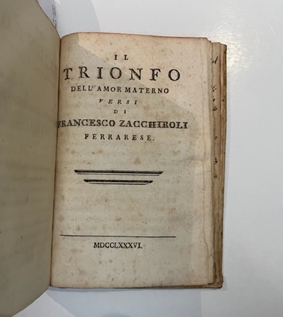 Il trionfo dell'amor materno. Versi