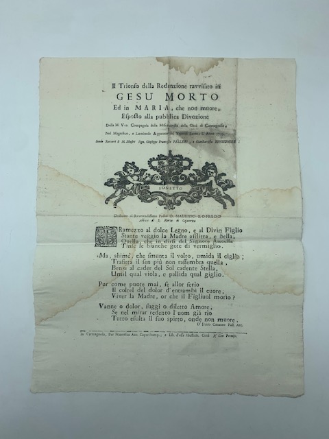 Il trionfo della redenzione ravvisato in Gesu' morto ed in …