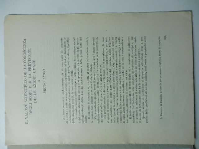 Il valore scientifico della conoscenza degli scopi per la previsione …