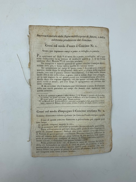 Impresa generale delle fogne mobili e prive di fetore e …