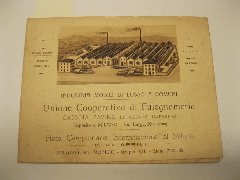 Industria mobili di lusso E. Comuni. Unione cooperativa di falegnameria …