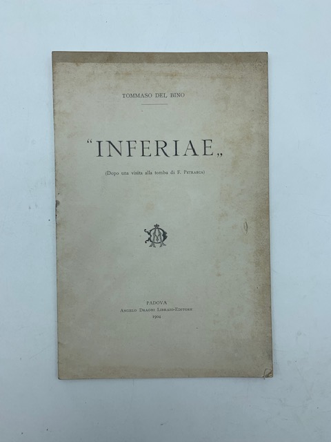 Inferiae. Dopo una visita alla tomba di F. Petrarca