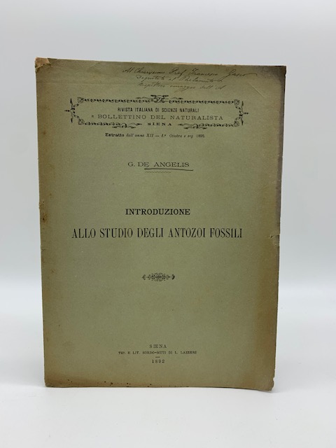 Introduzione allo studio degli antozoi fossili
