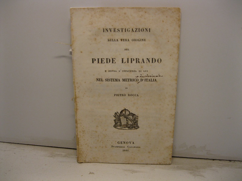 Investigazioni sulla vera origine del piede Liprando e sopra l'influenza …