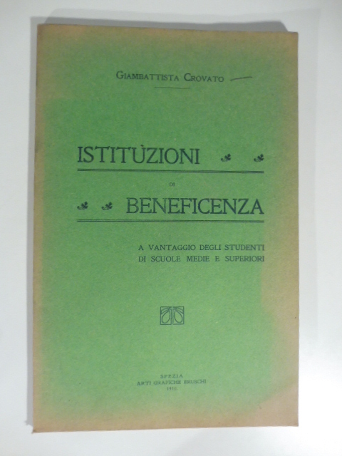 Istituzioni di beneficenza a vantaggio degli studenti di scuole medie …