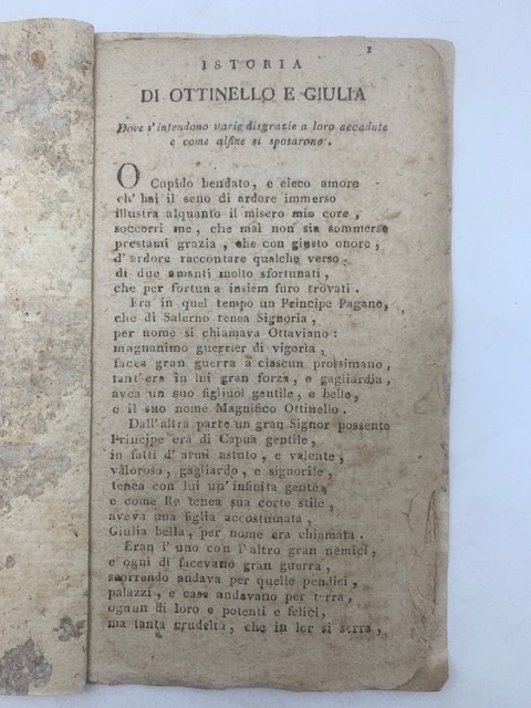 Istoria di Ottinello e Giulia dove s'intendono varie disgrazie a …