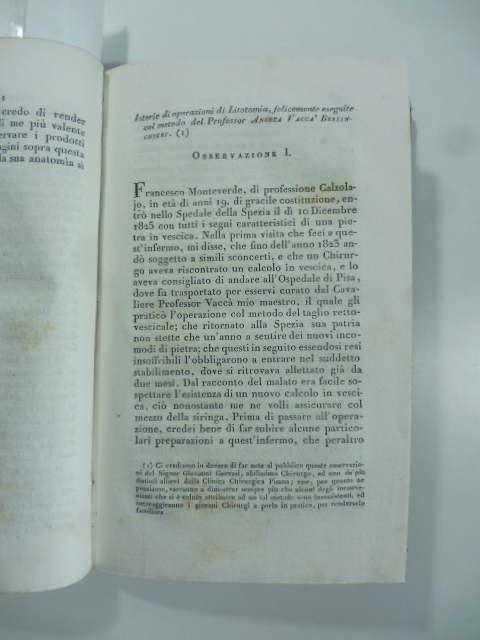 Istorie di operazioni di litotomia felicemente eseguite col metodo del …
