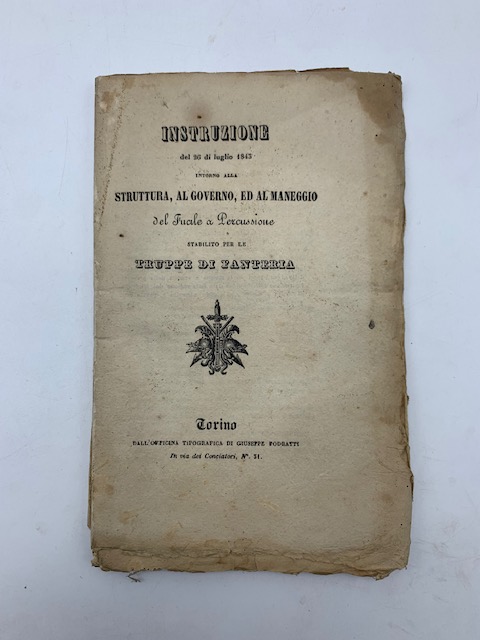 Istruzione del 26 di luglio 1843 intorno alla struttura, al …