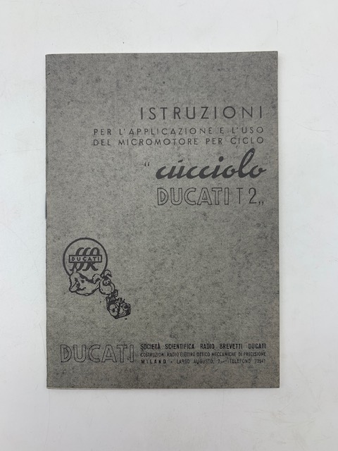 Istruzioni per l'applicazione e l'uso del micromotore per ciclo Cucciolo …