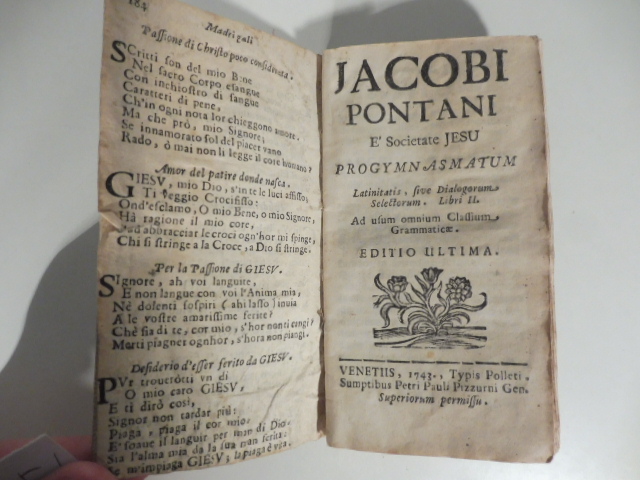 Jacobi Pontani e Societate Jesu progymnasmatum latinitatis, sive dialogorum selectorum. …