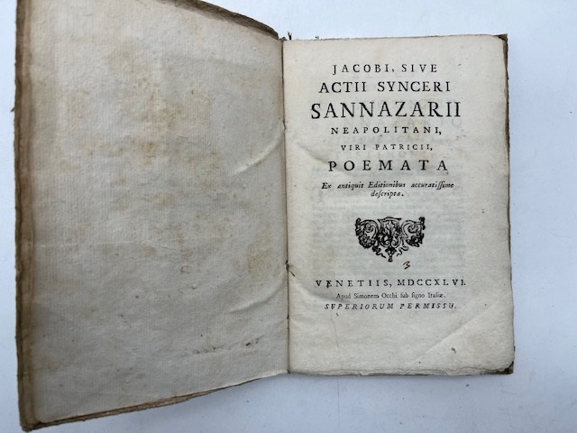 Jacobi sive actii synceri Sannazarii neapolitani viri patricii poemata
