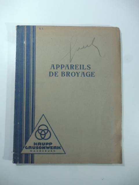 Krupp Grusonwerk Magdeburg. Appareils de broyage