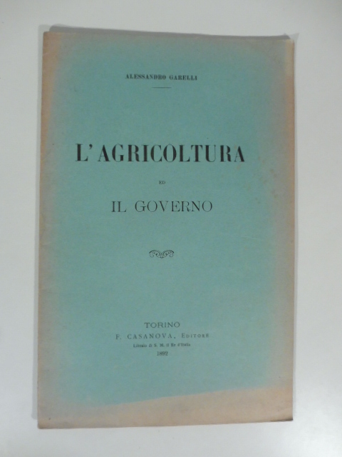 L'agricoltura e il governo