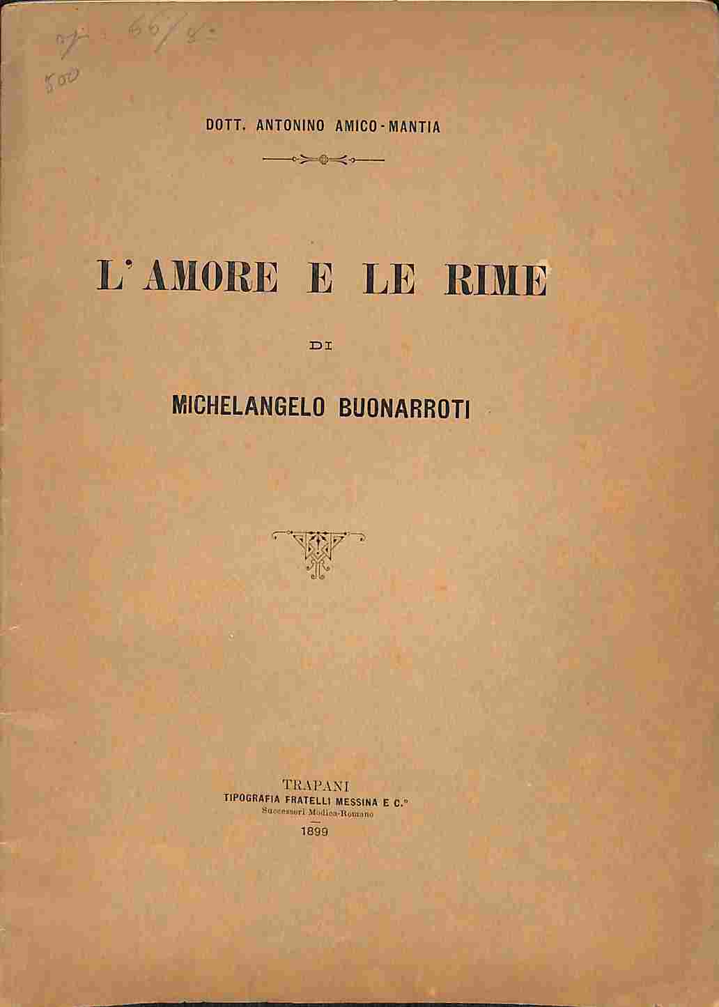 L'amore e le rime di Michelangelo Buonarroti